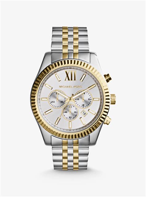 michael kors uhr gold silber auf hand|Designer.